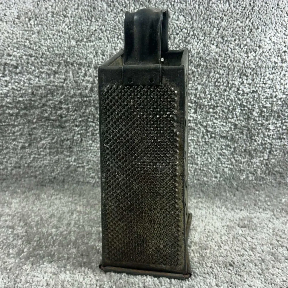 Box Grater Dark Metal Primitive Farmhouse Kitchen Decor 9 Inch